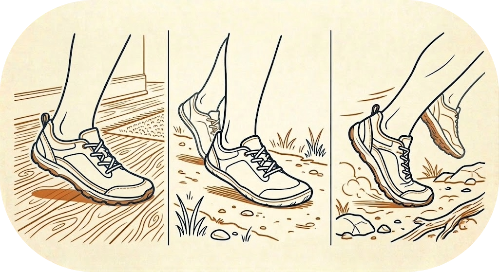 Transitioning in barefoot shoes